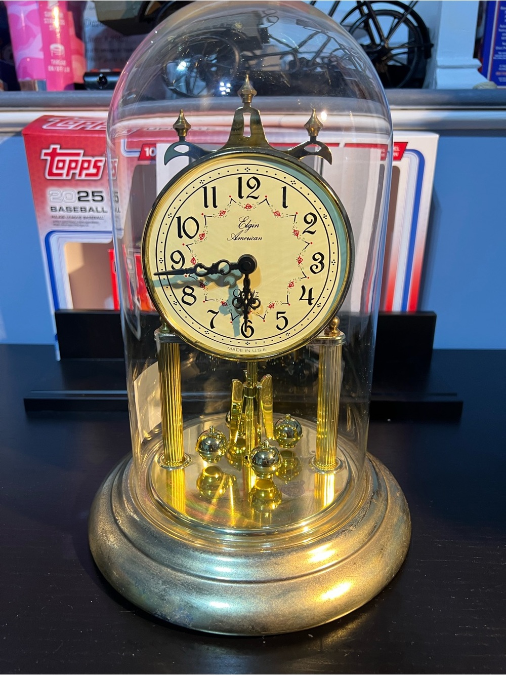 Elgin Gold Anniversary Dome Clock - Gold Finish